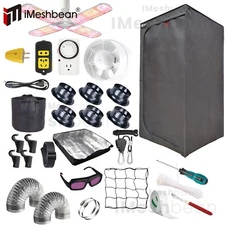 24"x24"x55" Reflective Mylar Grow Tent Kit Full Spectrum Grow Light Ventilation