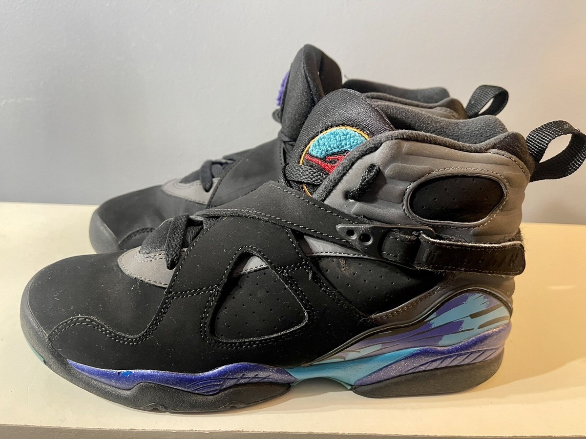 NIKE AIR JORDAN VIII RETRO BG AQUA BLACK CONCORD AQUATONE 305368-025 Sz