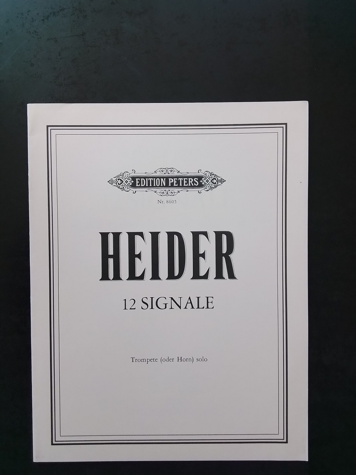 Partition Heider 12 Signaux pour cor solo préparation examen conservatoire