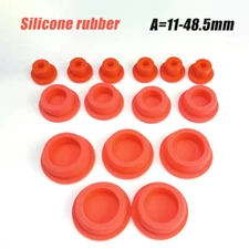 Silicone Rubber Seal Hole Plugs Blanking End Caps Seal Bung Tube 11-48.5mm RED