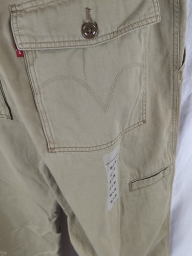 NEW LEVI'S pants work wear mens 38X30 loose straight BROWN CHINO TWILL baggy - Picture 9 of 13