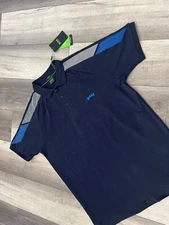 NWT Hugo Boss Blue Navy Blue Taped Polo Shirt Men's Size XL