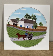 Villeroy & Boch ~ Design Naif "To Market" ~ 6" Square Tea Tile