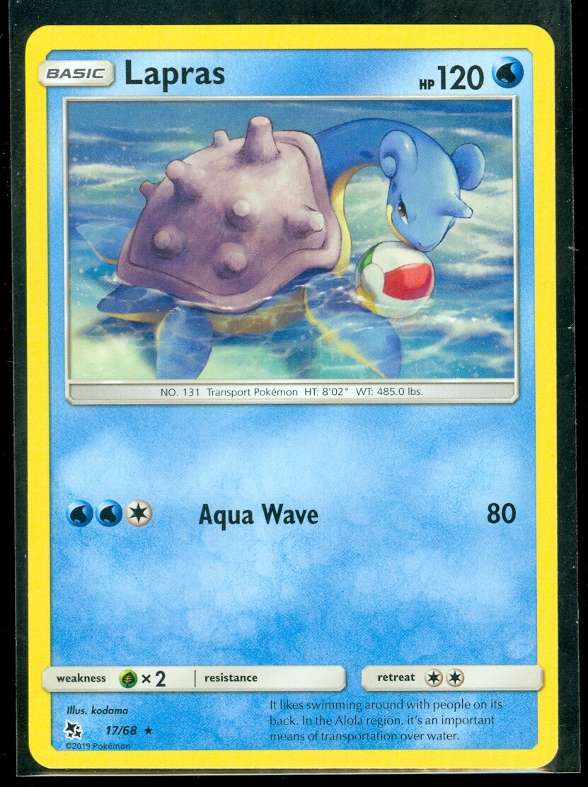 Pokemon LAPRAS 17/68 Hidden Fates RARE - - MINT
