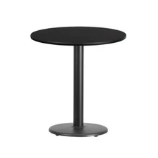 Bowery Hill 24" Round Restaurant Dining Table in Black