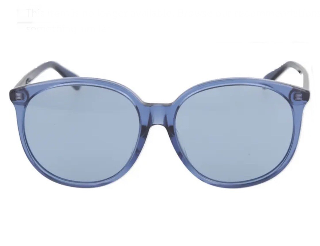 GUCCI Blue Transparent 58mm Oversized Sunglasses | eBay