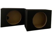 8  Pair Subwoofer Enclosure Car Audio Speaker MDF-Black