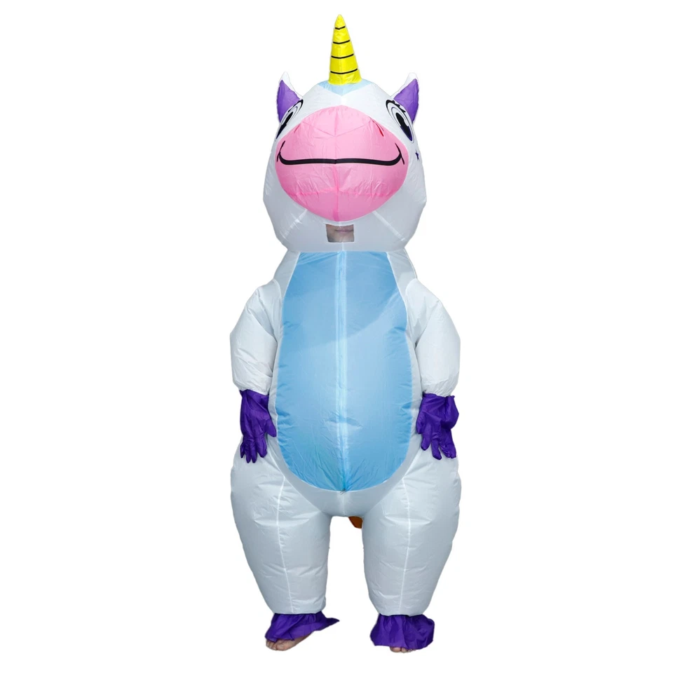 7ft Unicorn Inflatable Costume Full Body Blow Up Xmas Cosplay Party Jumpsuit - Image 2 of 4