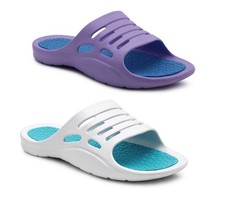 Womens Sliders Lightweight Slip On Pool Slides Ladies Shower EVA Slippers Sandal
