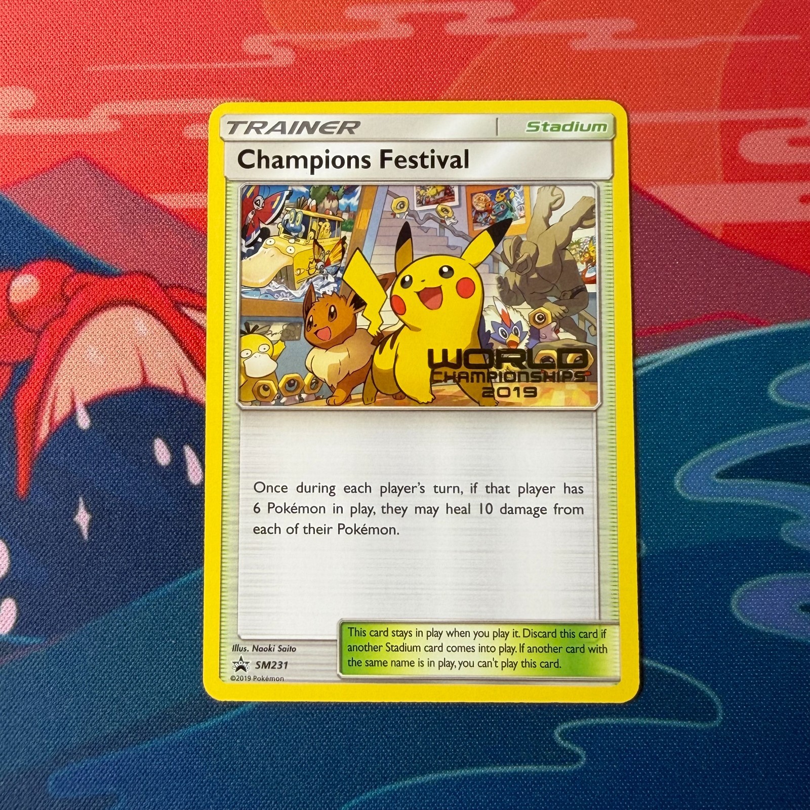 Pokemon Champions Festival SM231 World Champ Promo 2019 NM English Card