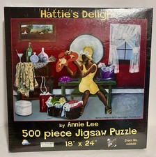 SunsOut Hattie's Delight 500 Piece Jigsaw Puzzle Made in USA Eco-Friendly 18x24