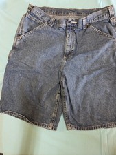 Vintage Lee Dungarees Mens 36 Blue Denim Carpenter Shorts Made in USA Jorts