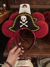 Disney Parks 2026 Pirates of The Caribbean Red Minnie Ears Headband NEW 