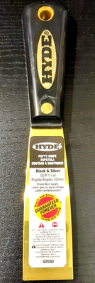#ad Hyde 02080 Putty Knife Stiff 1 1 4quot; Brass Espátula Tool Black Silver Drywall Rpr $8.99