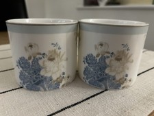 Laura Ashley Rose Hill Fine Bone China Mugs X 2. Excellent Used Condition
