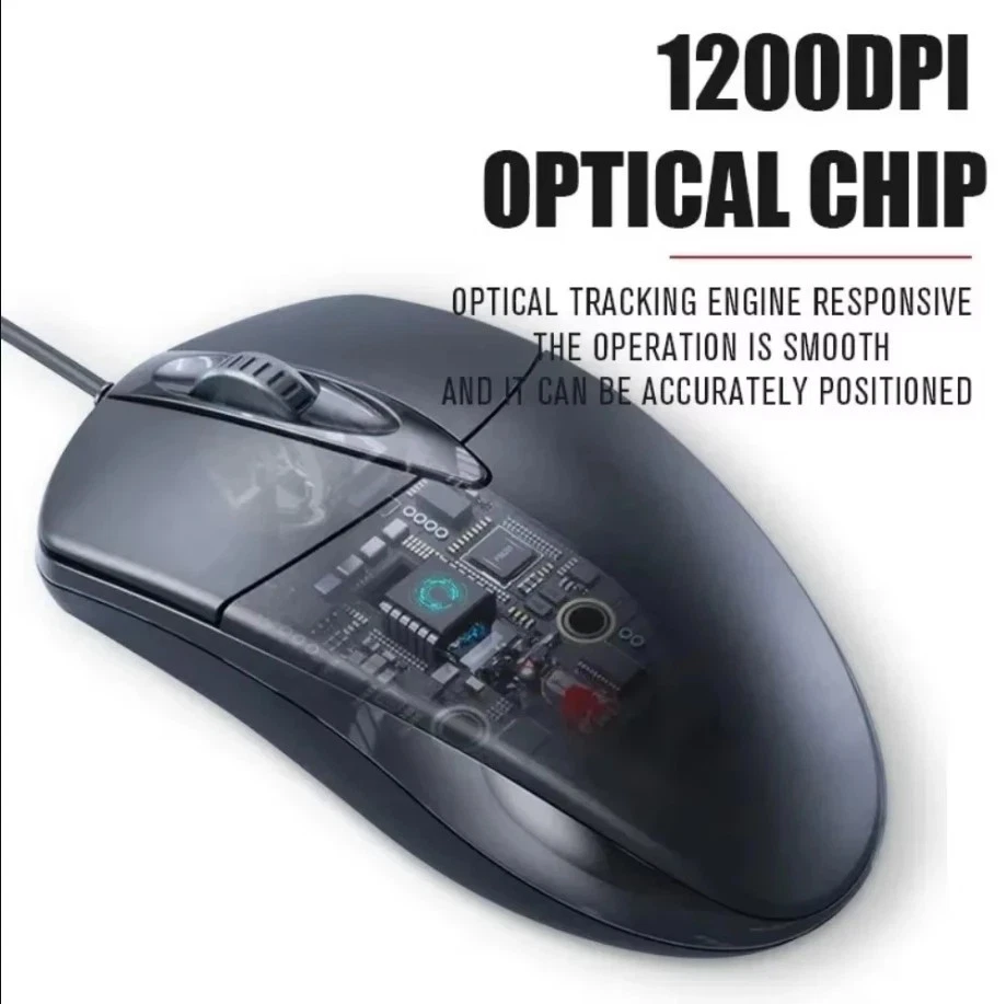 USB 2.0 Optical Wired Scroll Wheel Mouse PC Laptop Notebook Desktop Black Mice - Image 3 of 4