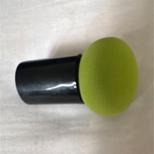 Green Round Blender Sponge with Black Handle Reusable Foam Applicator