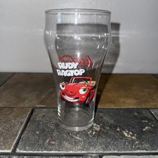Coca Cola RUDY RAGTOP Drinking Glass Tumbler 16 oz Coke CHEVRON CARS Promotional