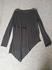  Shirtkleid Zipfelig gr. ca 38 grau 