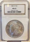 1883 O Morgan Silver Dollar S$1 MS63 NGC