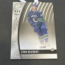 2017-18 SP Game Used - Authentic Rookies Evan McEneny #122 /61 (RC)