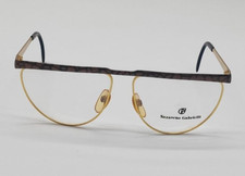 Vintage Nazareno Gabrielli Eyeglass Frame Gold Italy Aviator 80s 90s