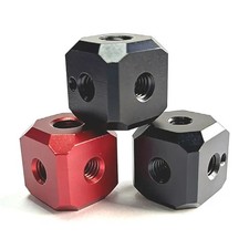 High Strength Aluminum Tripod Screw Hole Adapter with 5x 1 4 and 1x 3 8 Threads