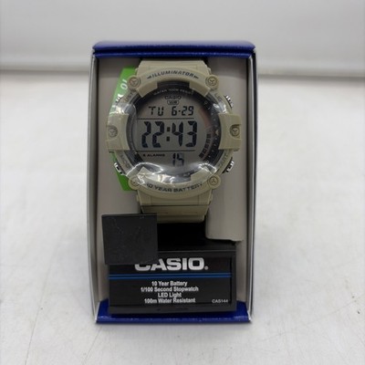 Casio Digital Watch AE1500WH-5AVKC Tan Khaki Wide Face 10YR Battery, NEW In Box