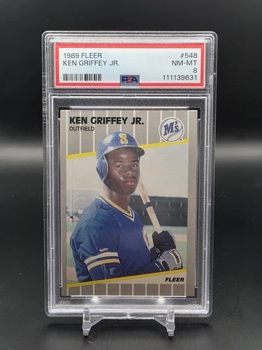 1989 Fleer Ken Griffey Jr RC #548 PSA 8 NM-MT HOF Seattle Mariners
