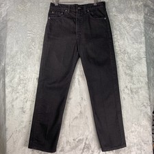 Vintage Levis Jeans Mens 34x30 (fit 32x30) Black 90s 505 Straight Made in USA