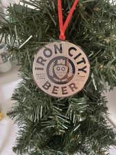 Iron City Beer Christmas Ornament, Metal, Pittsburgh Brewing Co