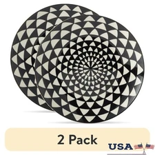Geometric Ceramic Dinner Plate Dishwasher Microwave Safe Durable Tableware Set