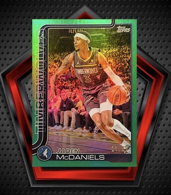 Jaden McDaniels *21/99* 2025-26 Topps Basketball Green #248