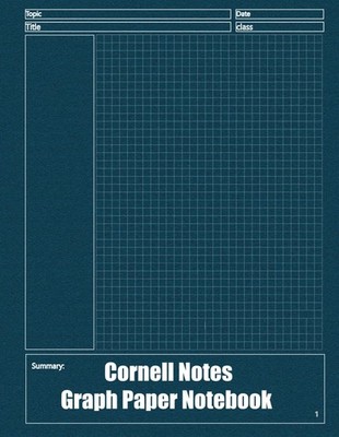 Cornell Notes Graph Paper Notebook: Grid Format for Math, Physics and Science wi