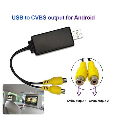Video Output Adapter Converter USB to RCA Interface For Android Stereo Head Unit