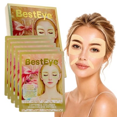 Collagen Under Eye Patches for Puffy Eyes and Dark Circles,Eye Mask，5pairs, Gold