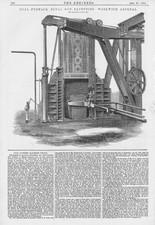 WOOLWICH ARSENAL 35 Ton Hammer & Coal Furnace 3 x Antique Prints 1874