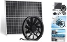 Solar Fan, 20W Weatherproof Solar Powered Fan, Greenhouse Solar Panel Fan for