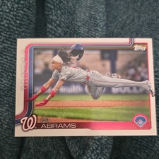 Topps 2025 Series 1 CJ Abrams #122 Washington Nationals Baseball Card