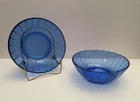 HAZEL ATLAS NEWPORT HAIRPIN COBALT BLUE DEPRESSION GLASS VEGETABLE SERVING BOWL