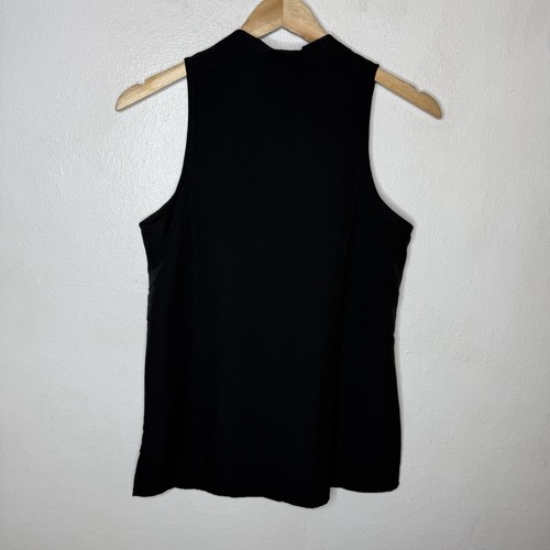Canotta Banana Republic nera senza maniche scollo a V minimalista donna XS - Foto 5 di 6