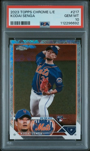 Kodai Senga 2023 Topps Chrome Rookie Logofractor Edition #217 RC Mets