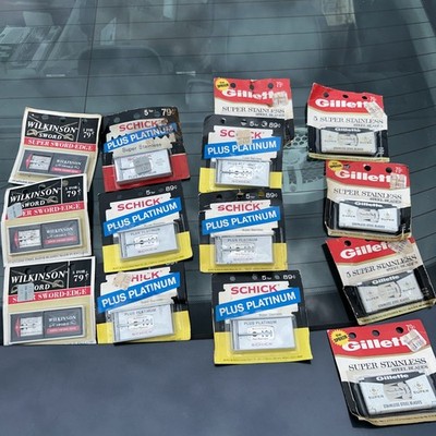 x14 (70pcs) Wilkinson Sword Classic Double Edge Razor Blades Schick + Platinum