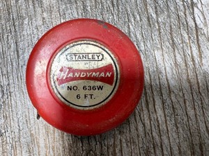 Vintage circa 1955 Stanley Tools "Handyman" 636W 6ft tape measure