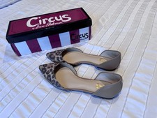 Circus by Sam Edelman Brown Beige Animal Print Flats Faux Leather Pointed Toe 8M