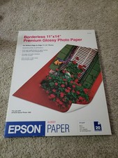 Epson Premium Glossy Photo Paper 11x14 14 Sheets Out Of 20 S041466 New Open Box