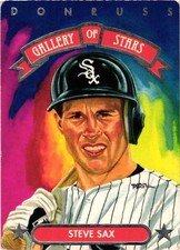 1992 Triple Play Gallery of the Stars Steve Sax #GS4 Chicago White Sox EX