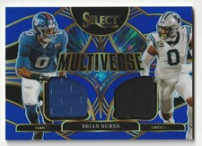 2025 Panini Select Football Brian Burns #MVJ-BBS  Multiverse Memorabilia Prizm