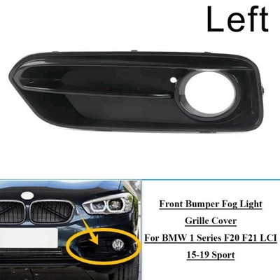 Black Front Left Fog Light Grille for BMW 1 Series F20 F21 LCI Sport 2015 2019
