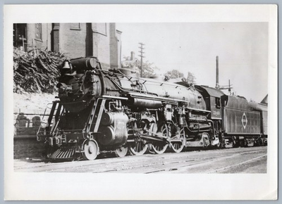 #ad Railroad Photo Erie #2940 K 5A Steam 4 6 2 Locomotive Train Youngstown OH 1935 $11.00